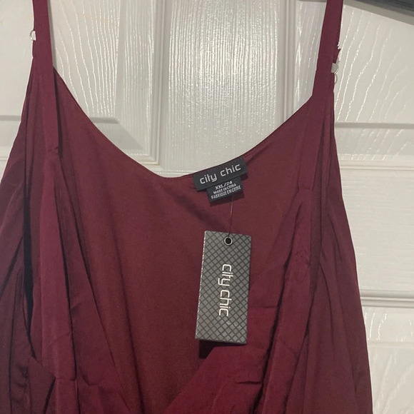 City Chic Dreaming Dress - Pomegranate Size XXl / 24 - Picture 5 of 7